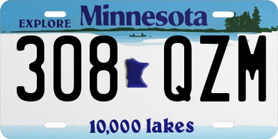 MN license plate 308QZM