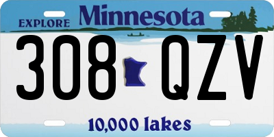 MN license plate 308QZV