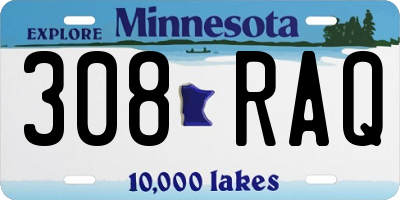 MN license plate 308RAQ