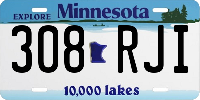MN license plate 308RJI