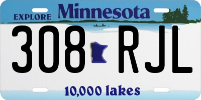 MN license plate 308RJL