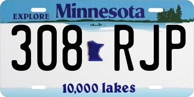 MN license plate 308RJP