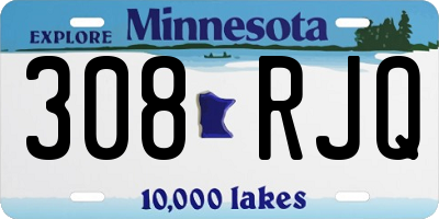 MN license plate 308RJQ