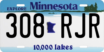 MN license plate 308RJR