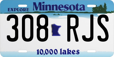 MN license plate 308RJS