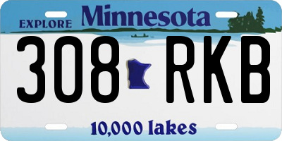MN license plate 308RKB