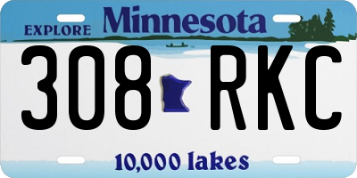 MN license plate 308RKC