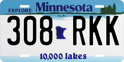 MN license plate 308RKK