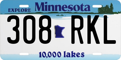 MN license plate 308RKL