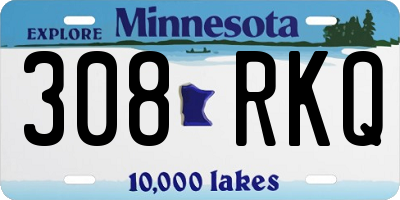 MN license plate 308RKQ