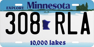 MN license plate 308RLA