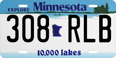 MN license plate 308RLB