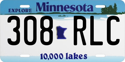 MN license plate 308RLC