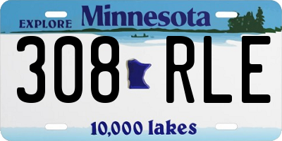 MN license plate 308RLE