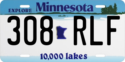 MN license plate 308RLF
