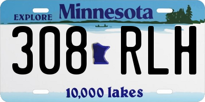 MN license plate 308RLH