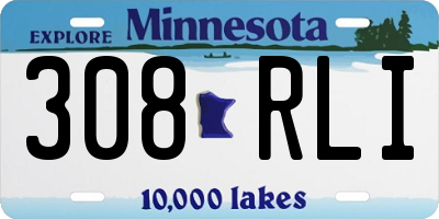 MN license plate 308RLI