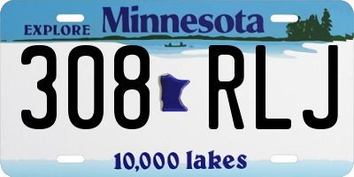 MN license plate 308RLJ