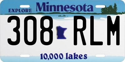 MN license plate 308RLM
