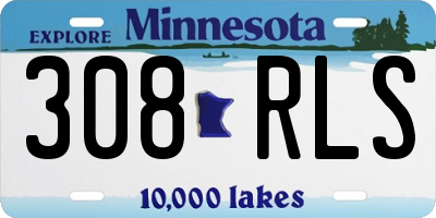 MN license plate 308RLS