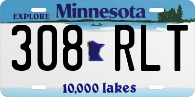 MN license plate 308RLT