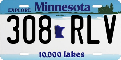 MN license plate 308RLV