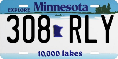 MN license plate 308RLY