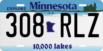 MN license plate 308RLZ