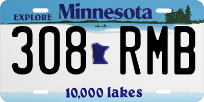 MN license plate 308RMB