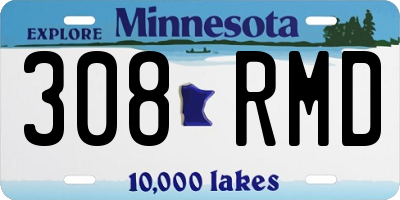 MN license plate 308RMD