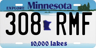 MN license plate 308RMF