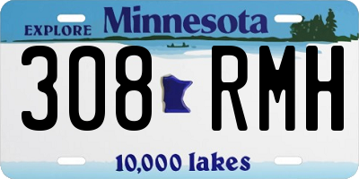 MN license plate 308RMH