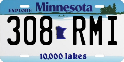 MN license plate 308RMI