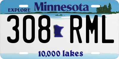 MN license plate 308RML