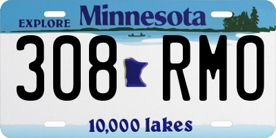 MN license plate 308RMO
