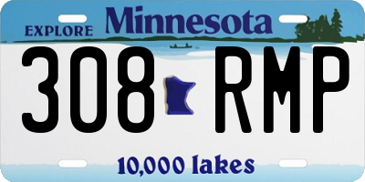 MN license plate 308RMP