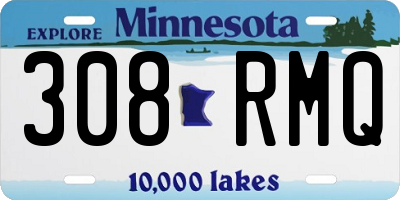 MN license plate 308RMQ