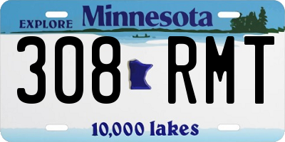 MN license plate 308RMT