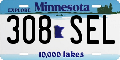 MN license plate 308SEL