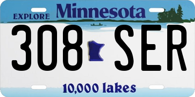 MN license plate 308SER