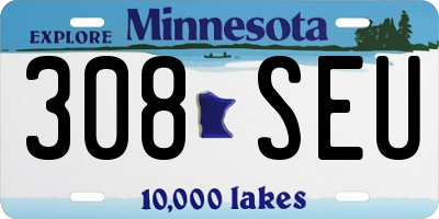 MN license plate 308SEU