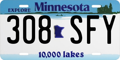 MN license plate 308SFY