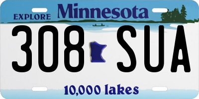 MN license plate 308SUA