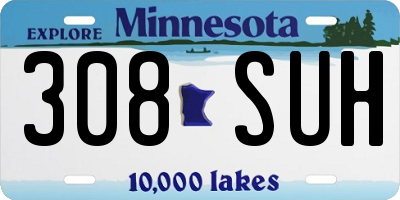 MN license plate 308SUH