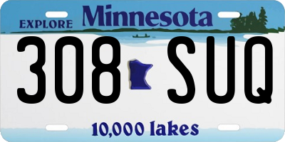 MN license plate 308SUQ