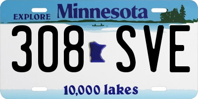 MN license plate 308SVE