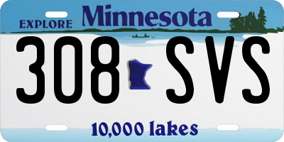 MN license plate 308SVS