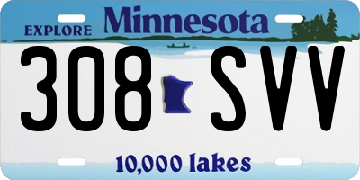 MN license plate 308SVV