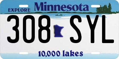 MN license plate 308SYL