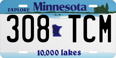 MN license plate 308TCM